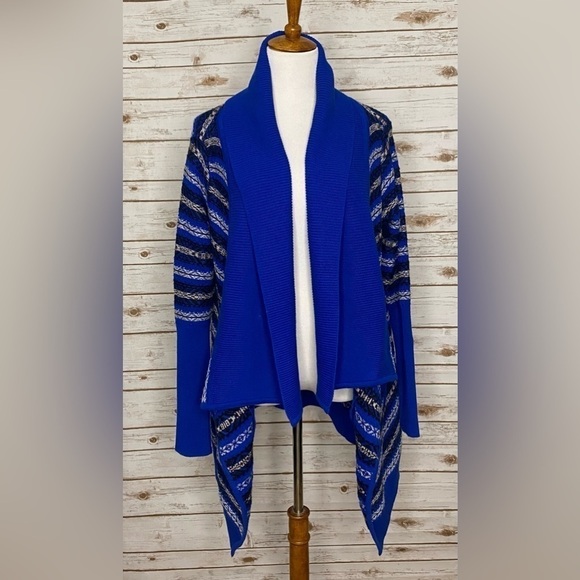 Yigal Azrouel Fair Isle open cardigan sweater - Picture 1 of 7